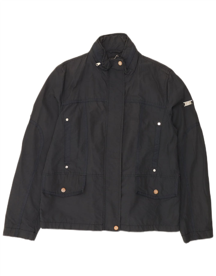 Canadiens Damen-Utility-Jacke UK 16 Large Marineblaue Baumwolle