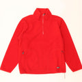 CHAMPION Womens Oversized Zip Neck Fleece Jumper UK 10 Small Red Polyester Vintage Champion and Second-Hand Champion from Messina Hembry 