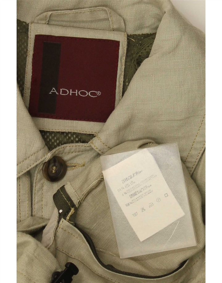 Adhoc Herren-Utility-Jacke UK 38 Medium Khaki Linen Army