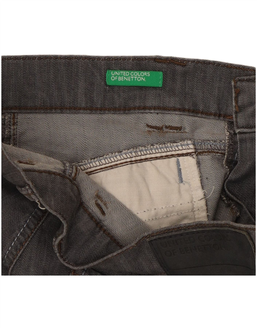 Benetton Damen Capri-Jeans W32 L21 Grau