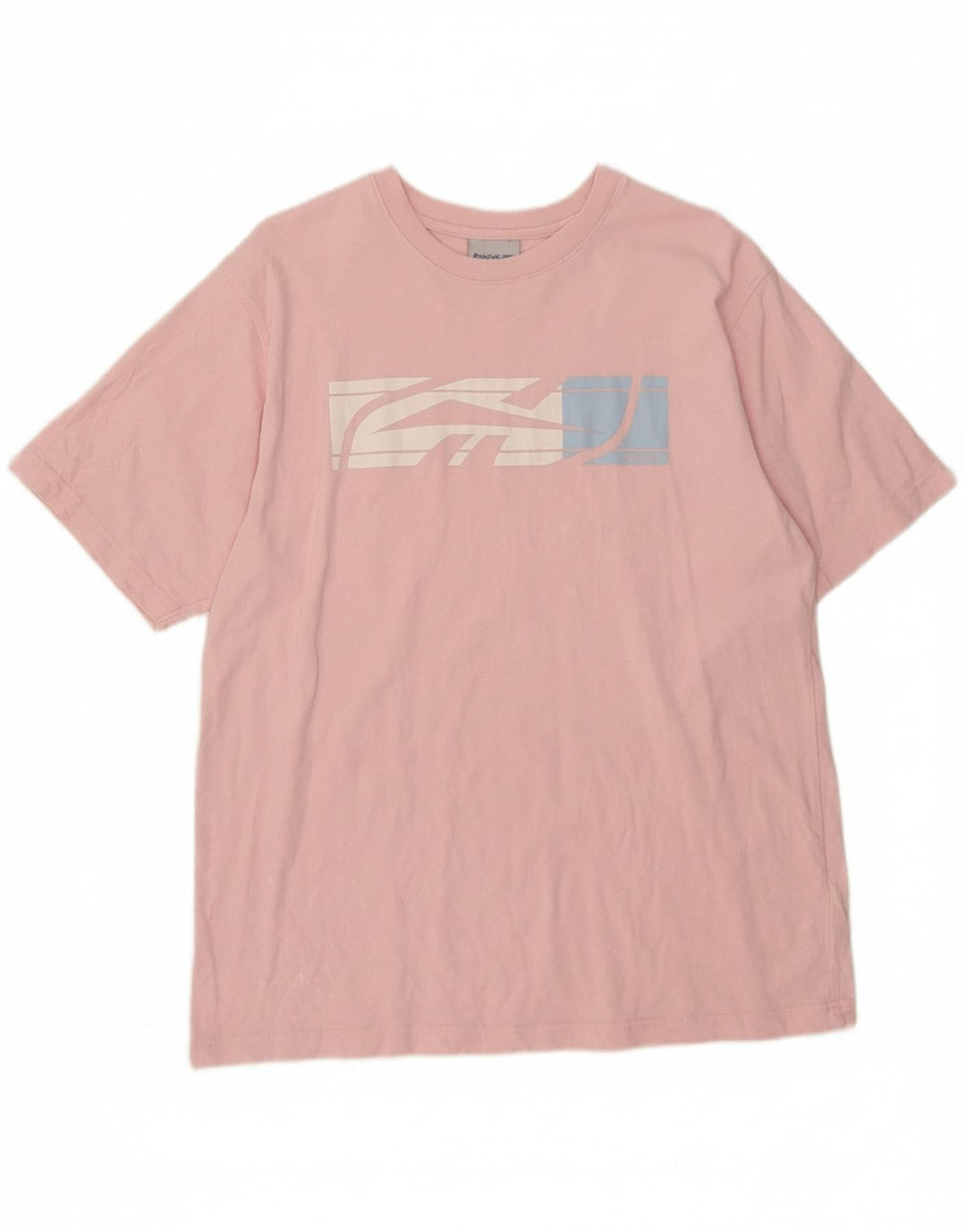 REEBOK Mens Graphic T-Shirt Top Medium Pink Cotton