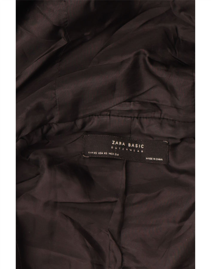 Zara Damen-Bomberjacke mit Kapuze, übergroß, Gr. 6, XS, Schwarz