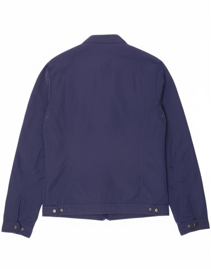 ZARA Mens Bomber Jacket UK 38 Medium Navy Blue