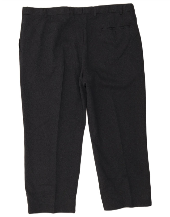 Gerade Herren-Anzughose von Marks & Spencer, W42, L29, Marineblau, Polyester