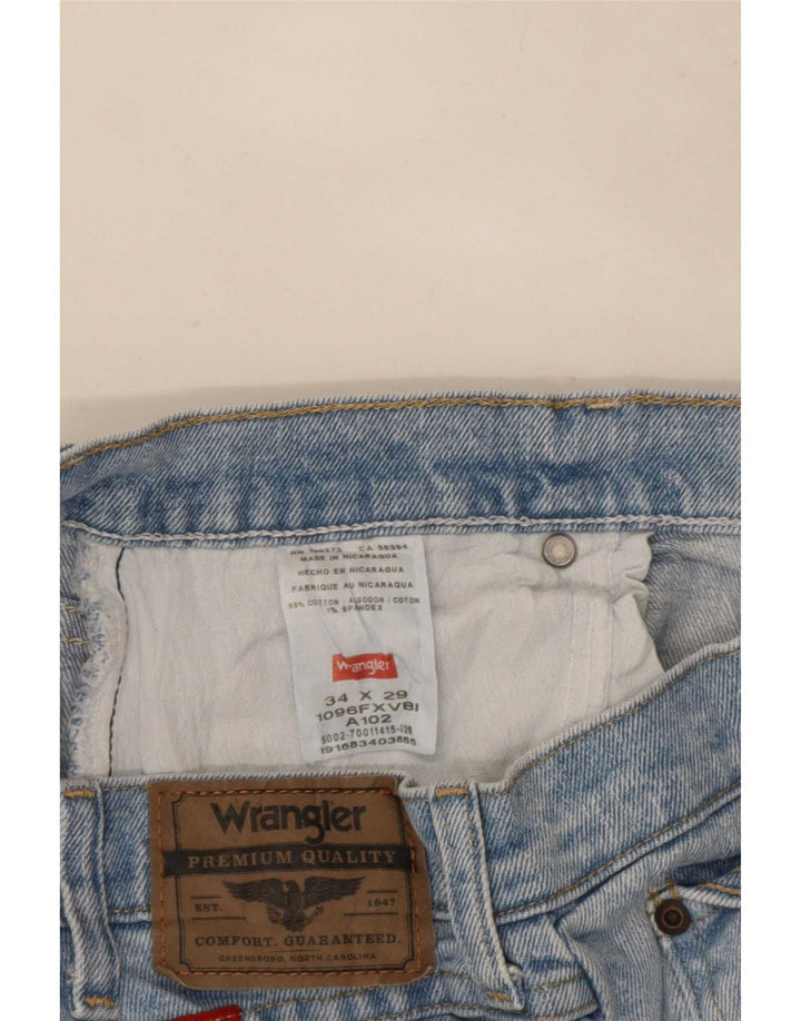 Wrangler Herren-Crop-Jeans W34 L23 Blaue Baumwolle