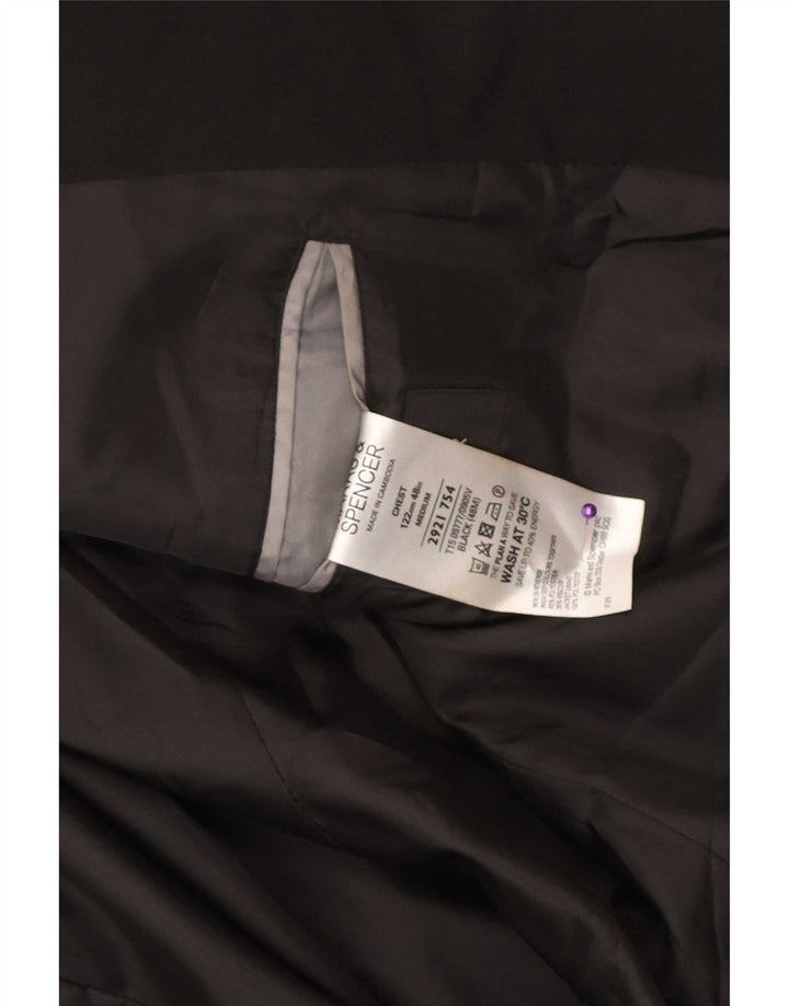 Marks & Spencer Herren-Blazer mit 2 Knöpfen, UK 48, 2XL, Schwarz, Polyester