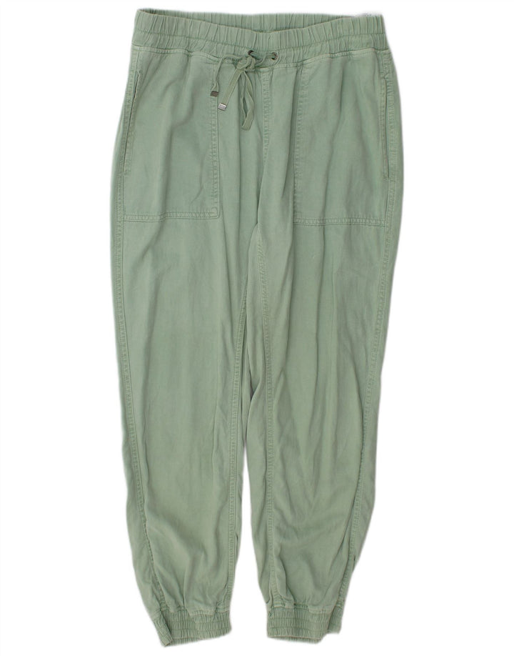 Zara Damen-Jogginghose, mittelgroß, W28, L27, grünes Lyocell