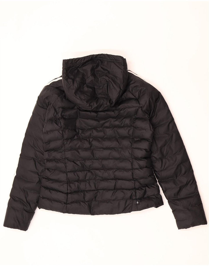 Adidas Damen-Jacke mit Kapuze, gepolstert, UK 16, Größe L, Schwarz, Polyamid