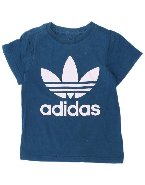 Adidas Jungen T-Shirt mit Grafik, 4–5 Jahre, Größe S, Blau