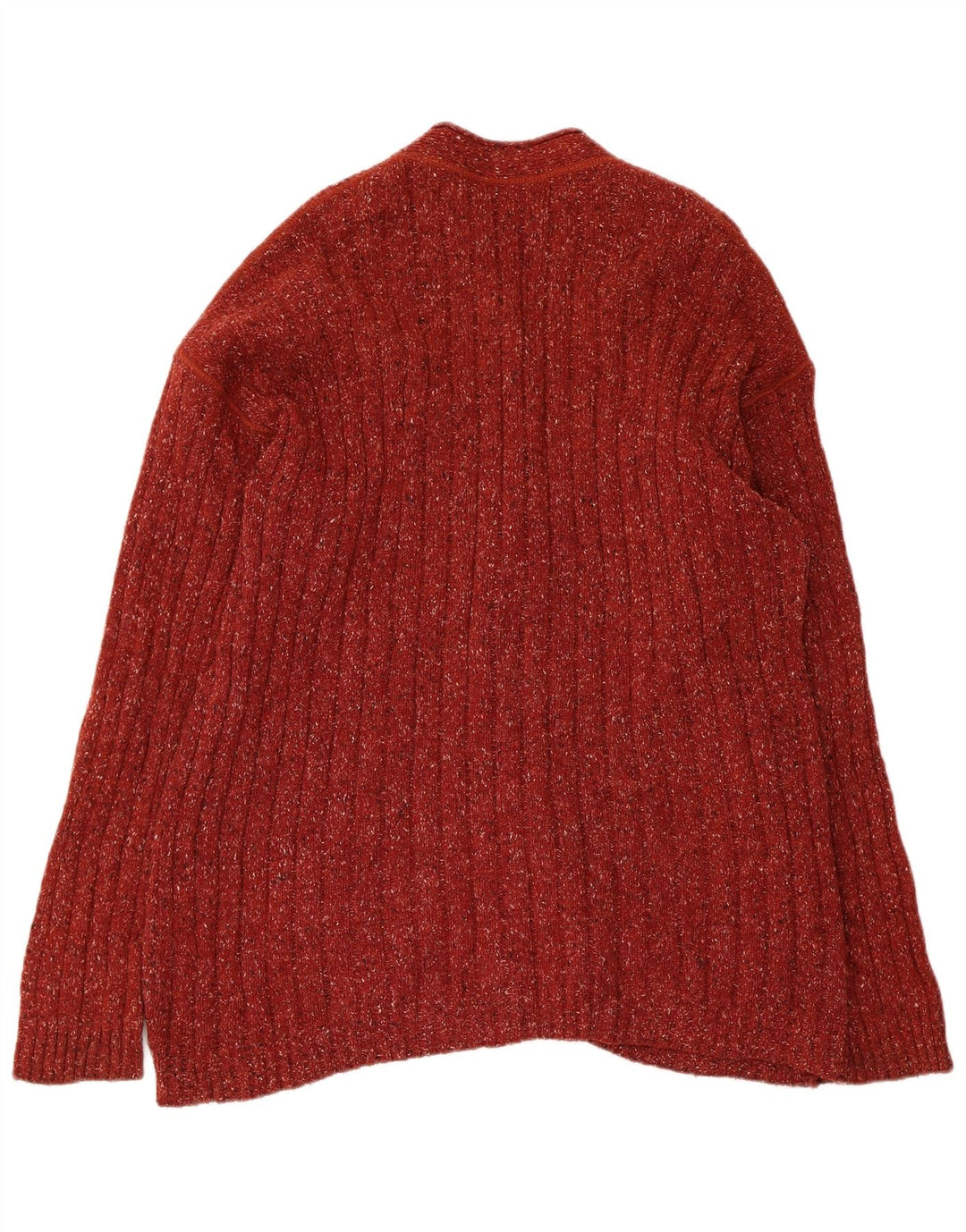 Stefanel Damen-Cardigan-Pullover UK 16 Große rot gefleckte Wolle