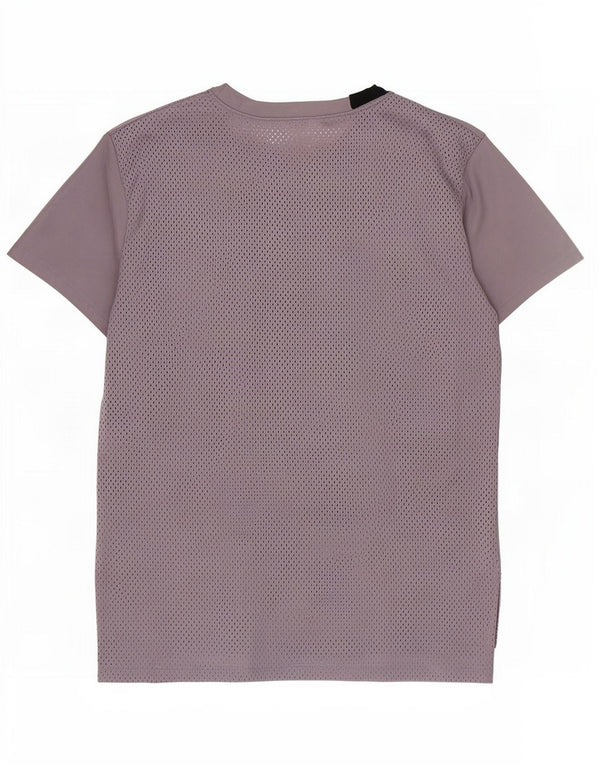 Under Armour Damen Heat Gear Übergroßes Grafik-T-Shirt-Oberteil UK 6 XS Lila
