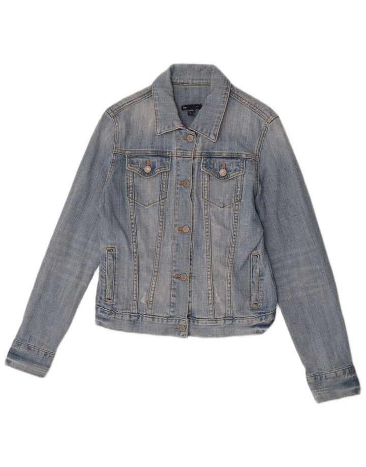 Gap Damen Jeansjacke UK 12 Mittelblaue Baumwolle
