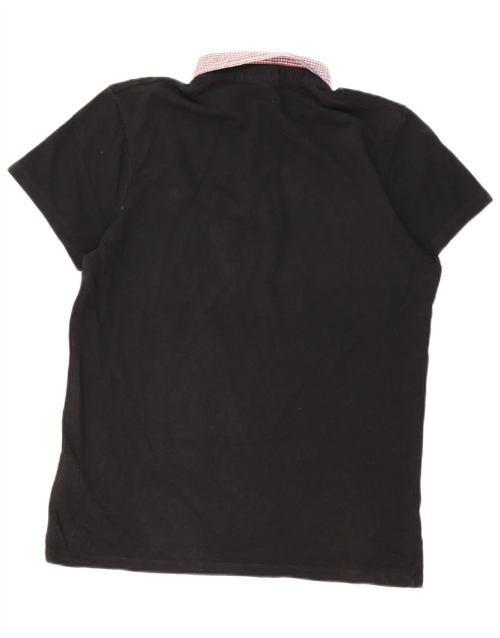 Jack & Jones Herren-Poloshirt, groß, schwarze Baumwolle