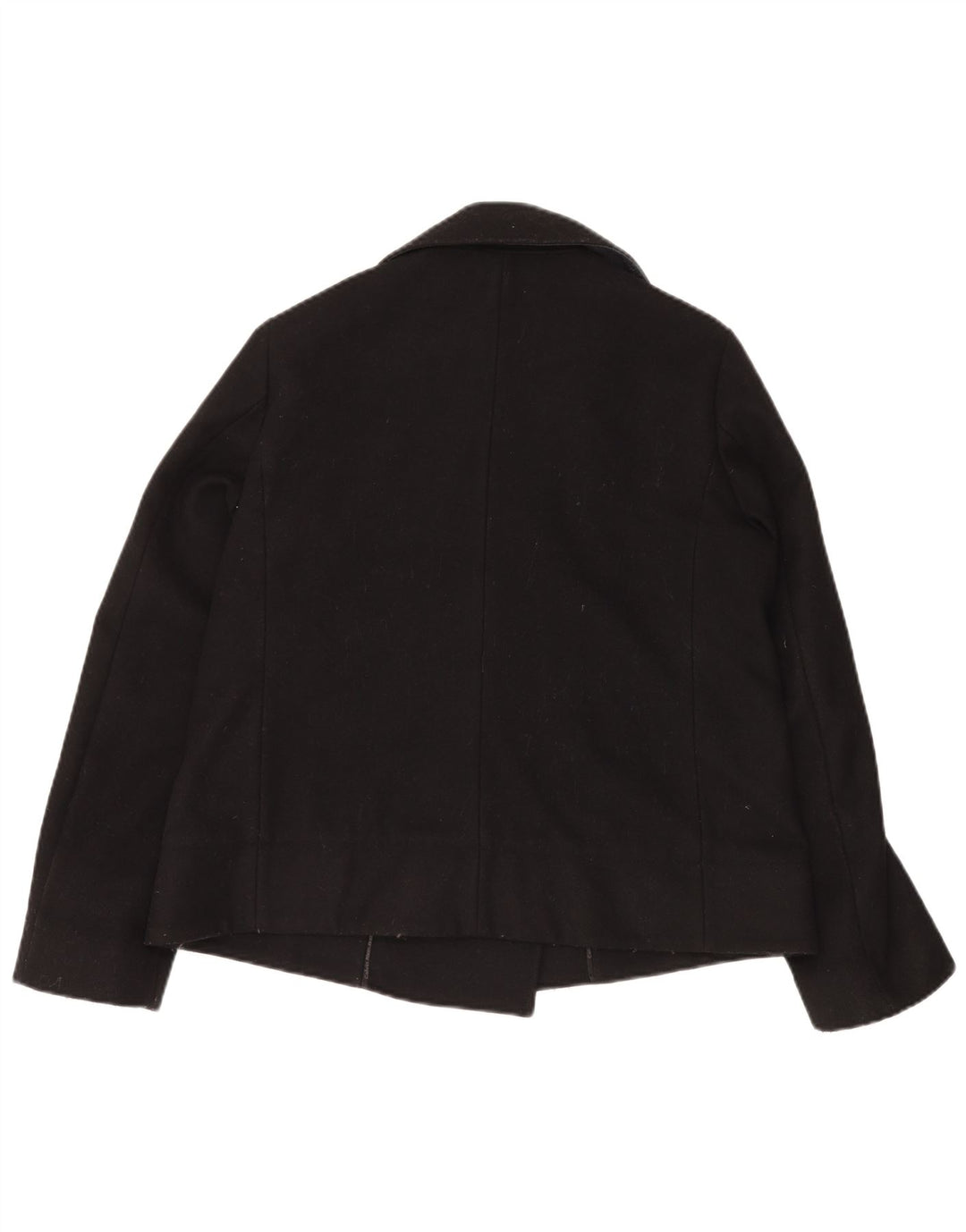 CALVIN KLEIN JEANS Damen Pea Coat UK 14 Mittelschwarze Wolle