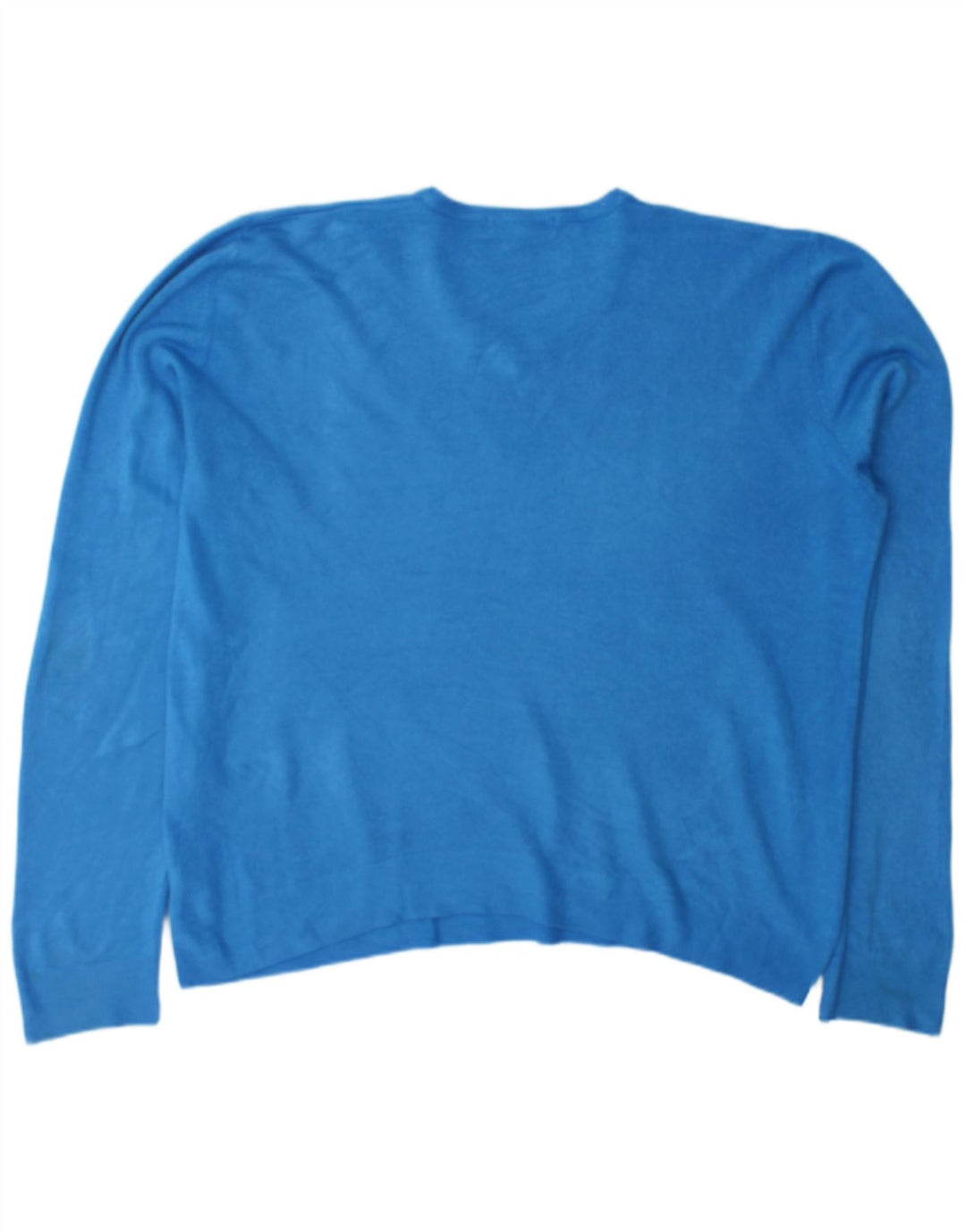 Marks & Spencer Herren-Pullover mit V-Ausschnitt, XL, blaues Acryl