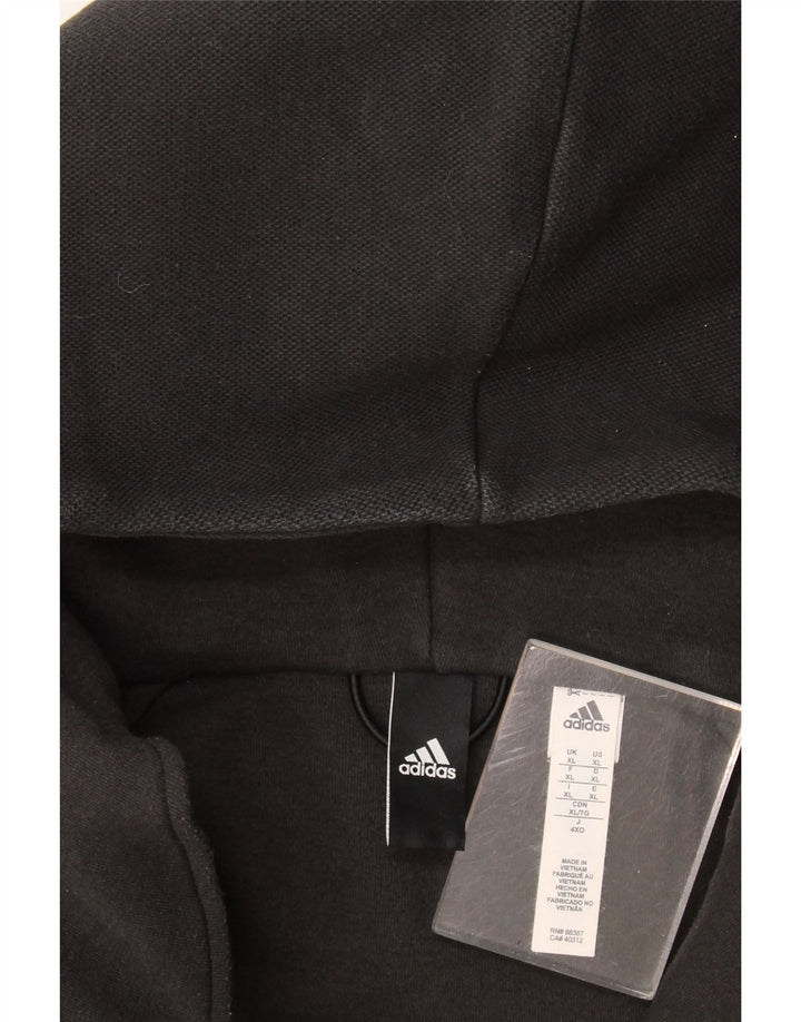 Adidas Herren Zip Hoodie Pullover XL Schwarz Polyester