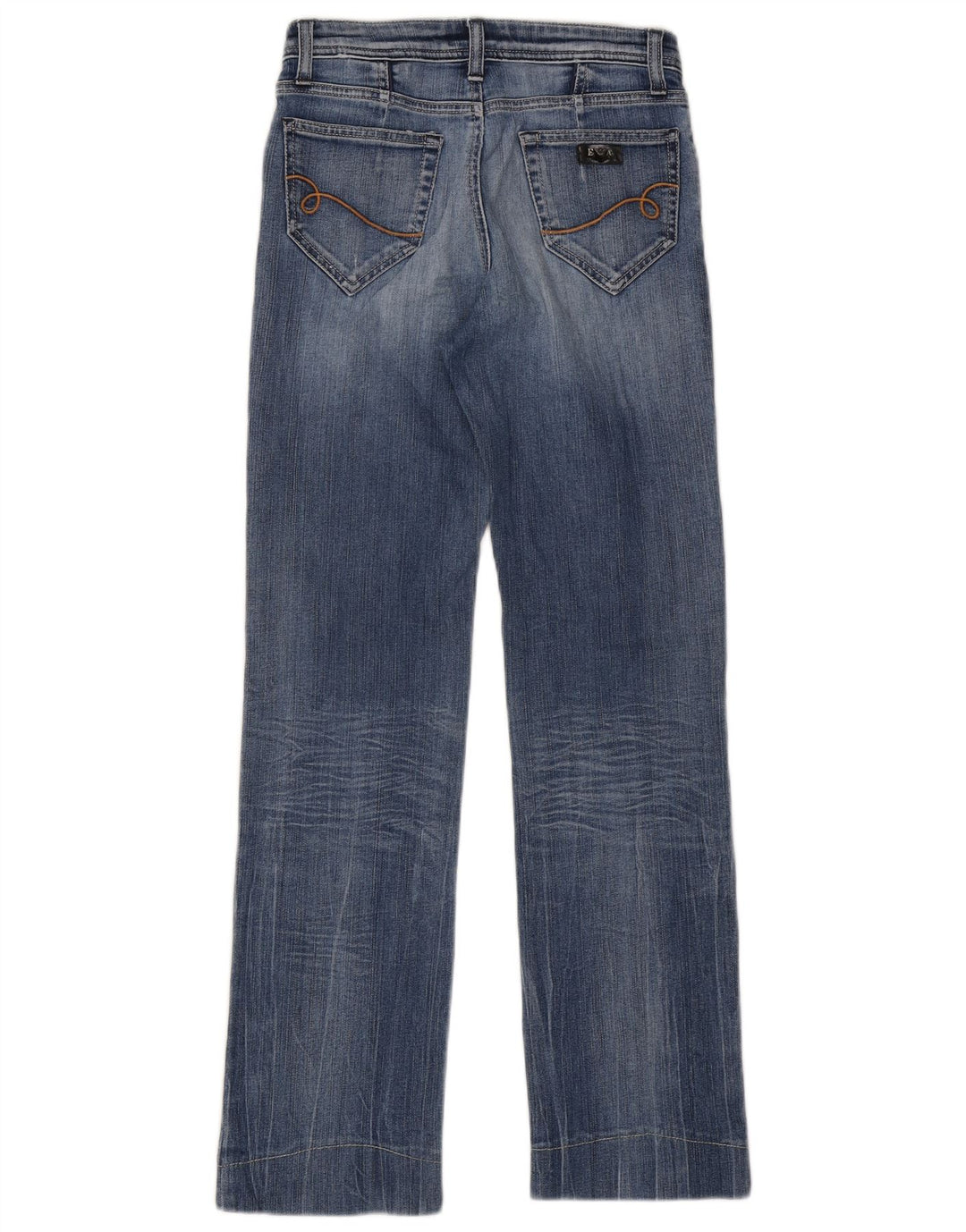 Emporio Armani Damen Straight Jeans W27 L29 Blau
