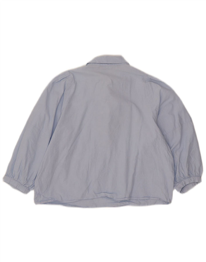 Zara Damen-Blusenoberteil mit 3/4-Ärmeln, UK-Gr. 14, Mittelblau