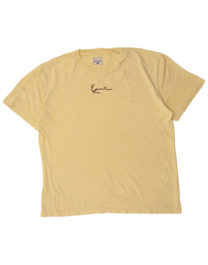 Karl Kani Herren-T-Shirt mit Grafik, mittelgelbe Baumwolle