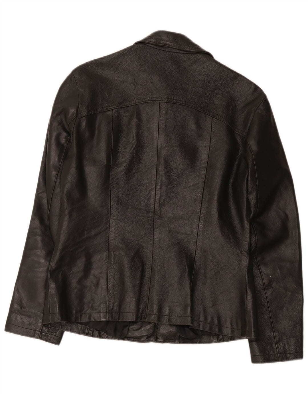 Vintage Damen Lederjacke UK 12 Medium Schwarz