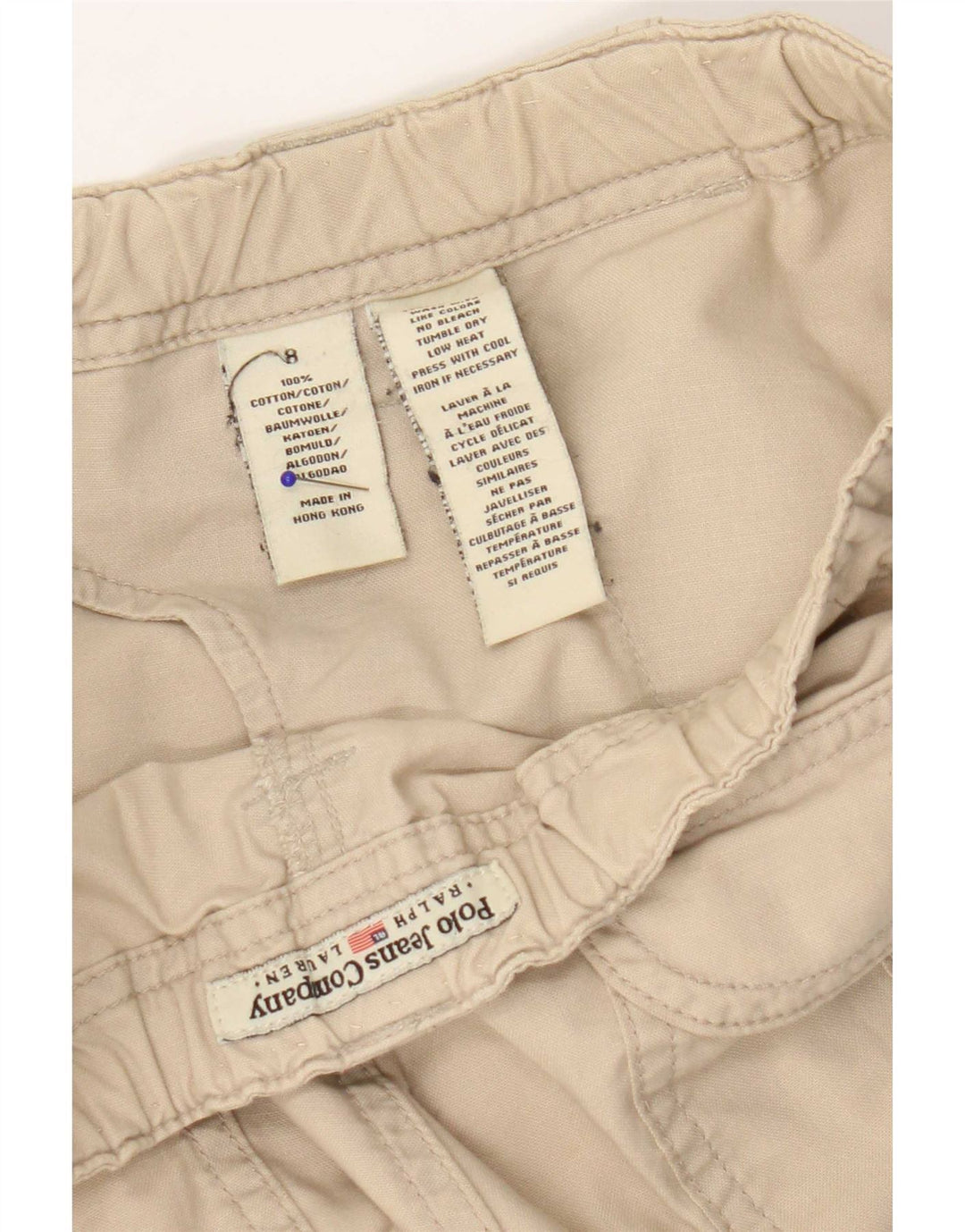 Ralph Lauren Damen gerade Cargohose US 8 Medium W30 L29 Beige