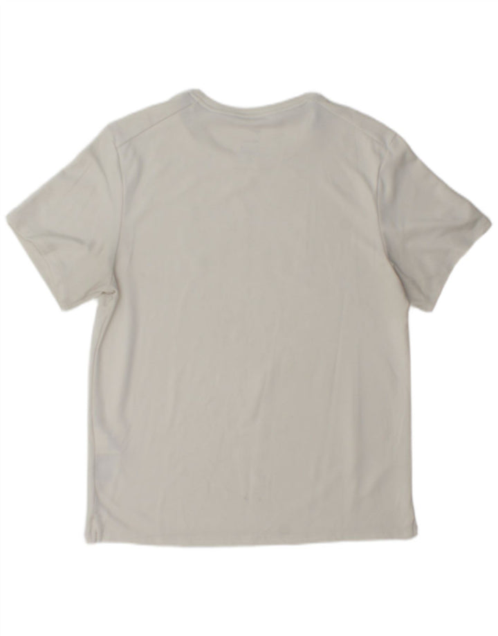 Nike Herren Dri Fit Graphic T-Shirt Top Small Weiß Polyester