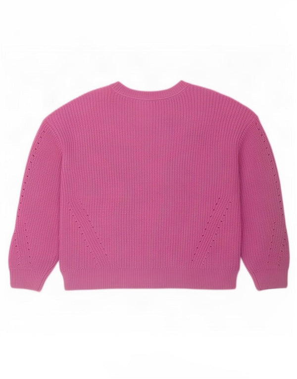 Crew Clothing Damen-Pullover mit U-Boot-Ausschnitt, UK 14, Größe L, rosa, Acryl