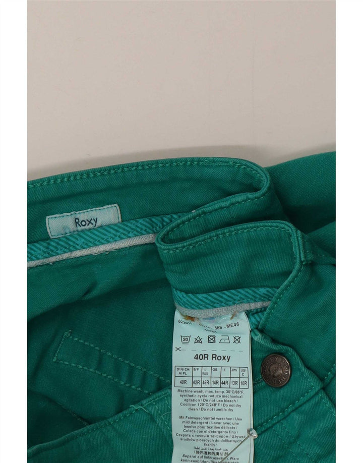 Roxy Damen Slim Jeans UK 14 Large W30 L30 Grüne Baumwolle