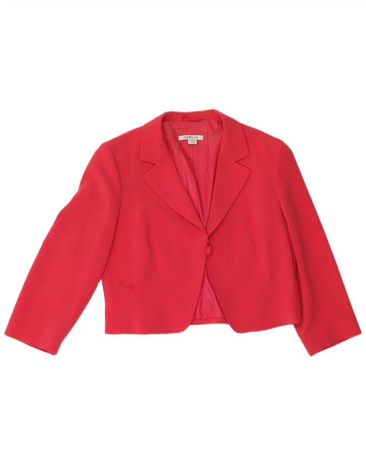 Marella Damen 1-Knopf-2-teiliges Set UK 14 Large Pink Triacetate