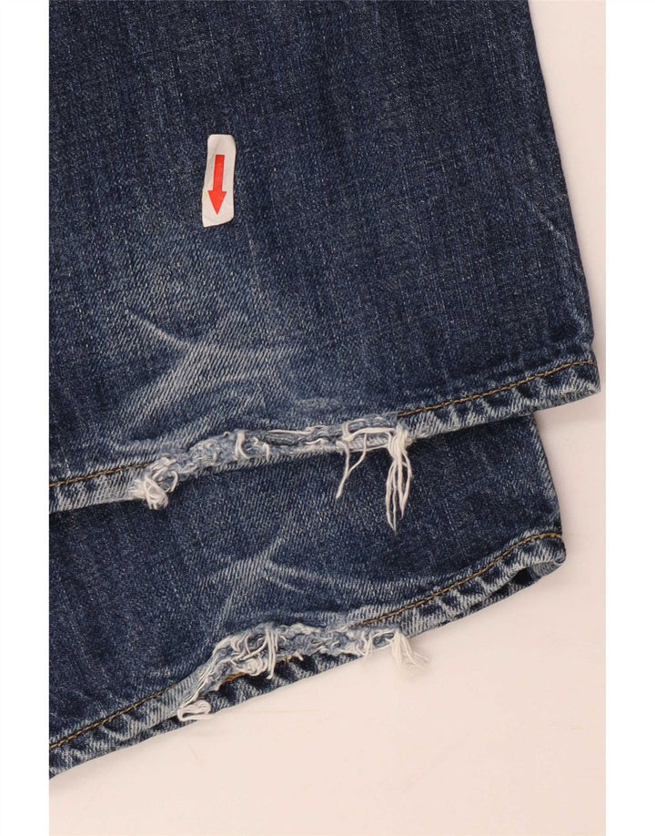 Carhartt Herren Straight Jeans W32 L34 Marineblaue Baumwolle