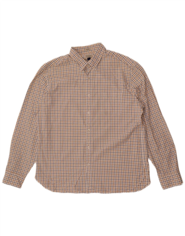 J. Crew Herren-Hemd mit klassischer Passform, XL, weiß kariert, Baumwolle
