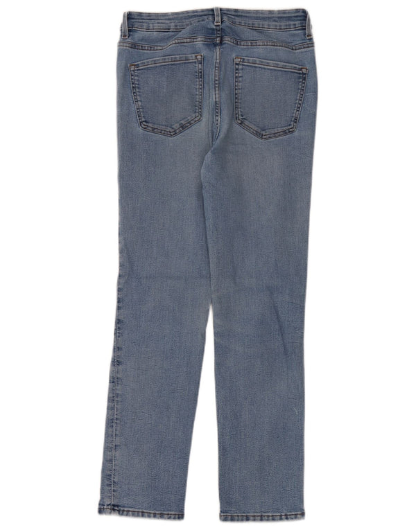 Marks & Spencer Damen The Sienna Straight Jeans UK 12 Medium W30 L28 Blau