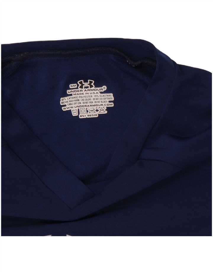 Under Armour Damen T-Shirt Top Small Marineblau Polyester