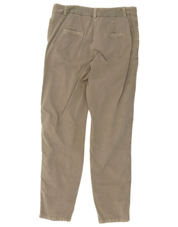 Marks & Spencer Damen Slim Chinohose UK 10 Small W30 L27 Khaki Baumwolle