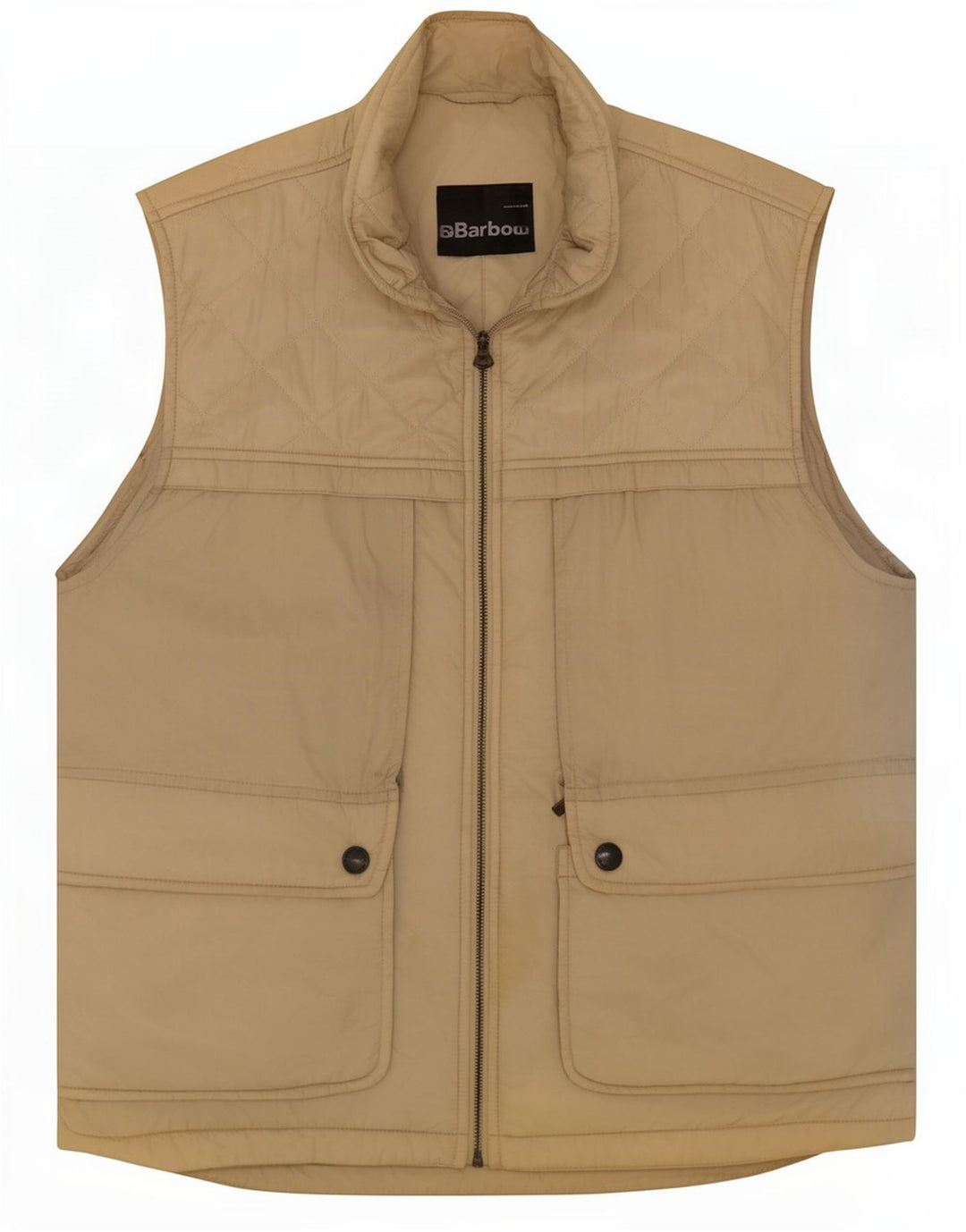 Barbour Herren Steppweste UK 40 Large Beige Polyamid
