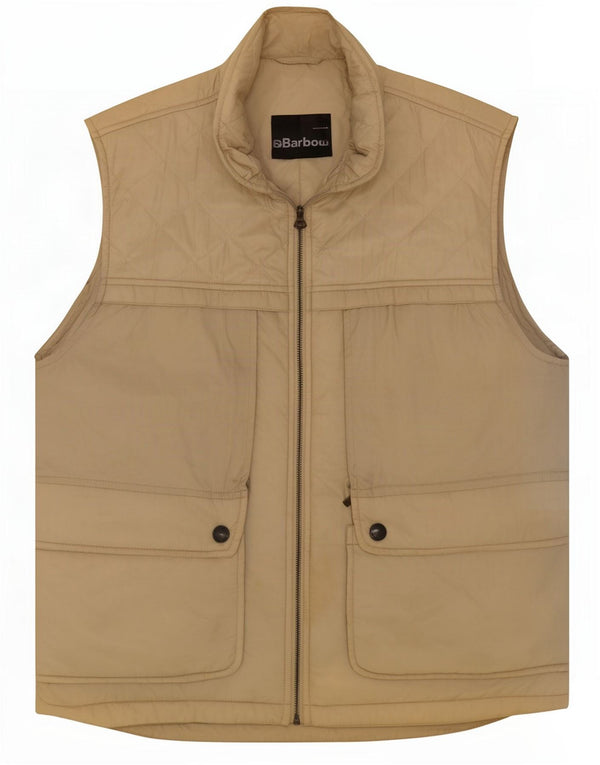 Barbour Herren Steppweste UK 40 Large Beige Polyamid