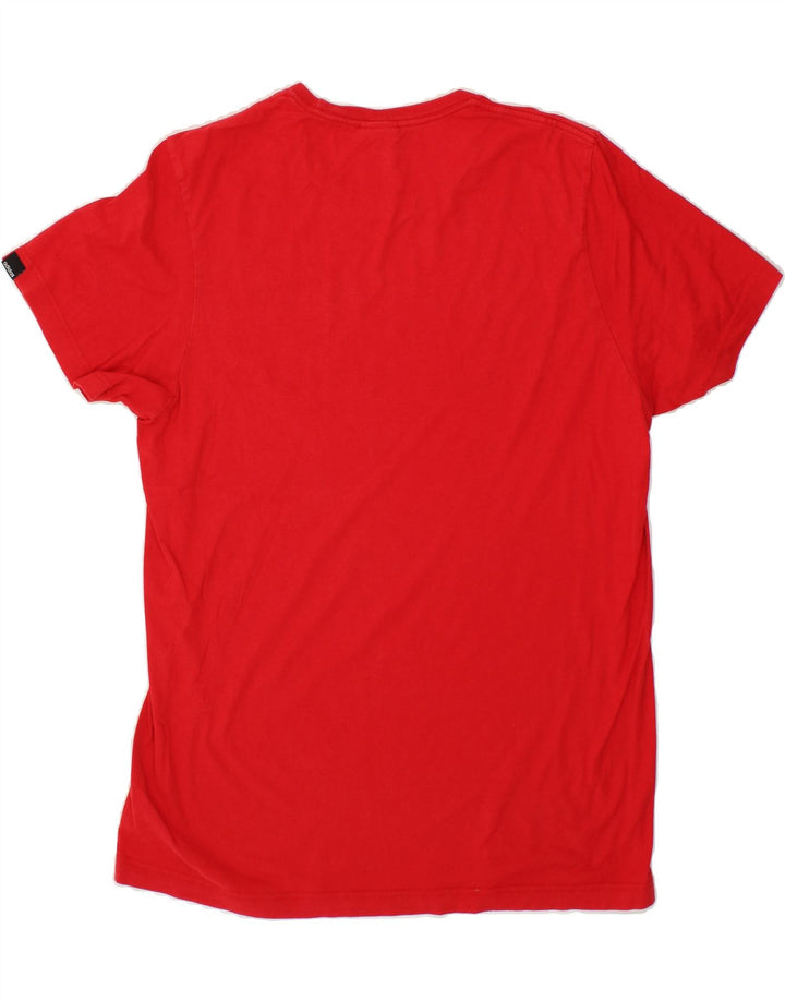 ADIDAS Mens Graphic T-Shirt Top Medium Red Cotton Vintage Adidas and Second-Hand Adidas from Messina Hembry 