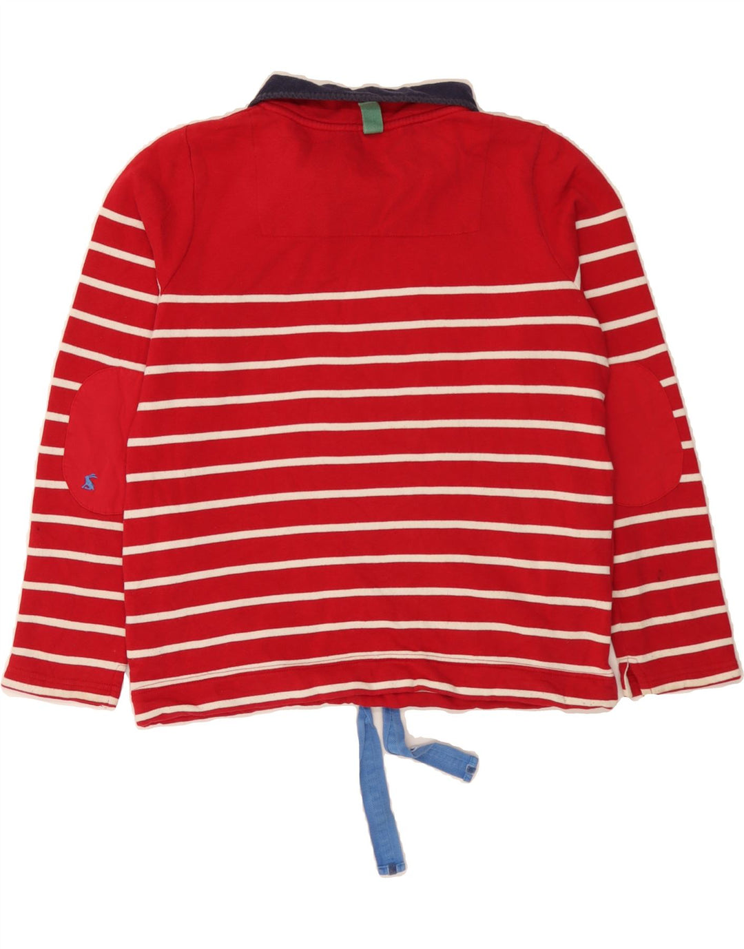 JOULES Womens Button Neck Sweatshirt Jumper UK 8 Small Red Striped Cotton Vintage Joules and Second-Hand Joules from Messina Hembry 