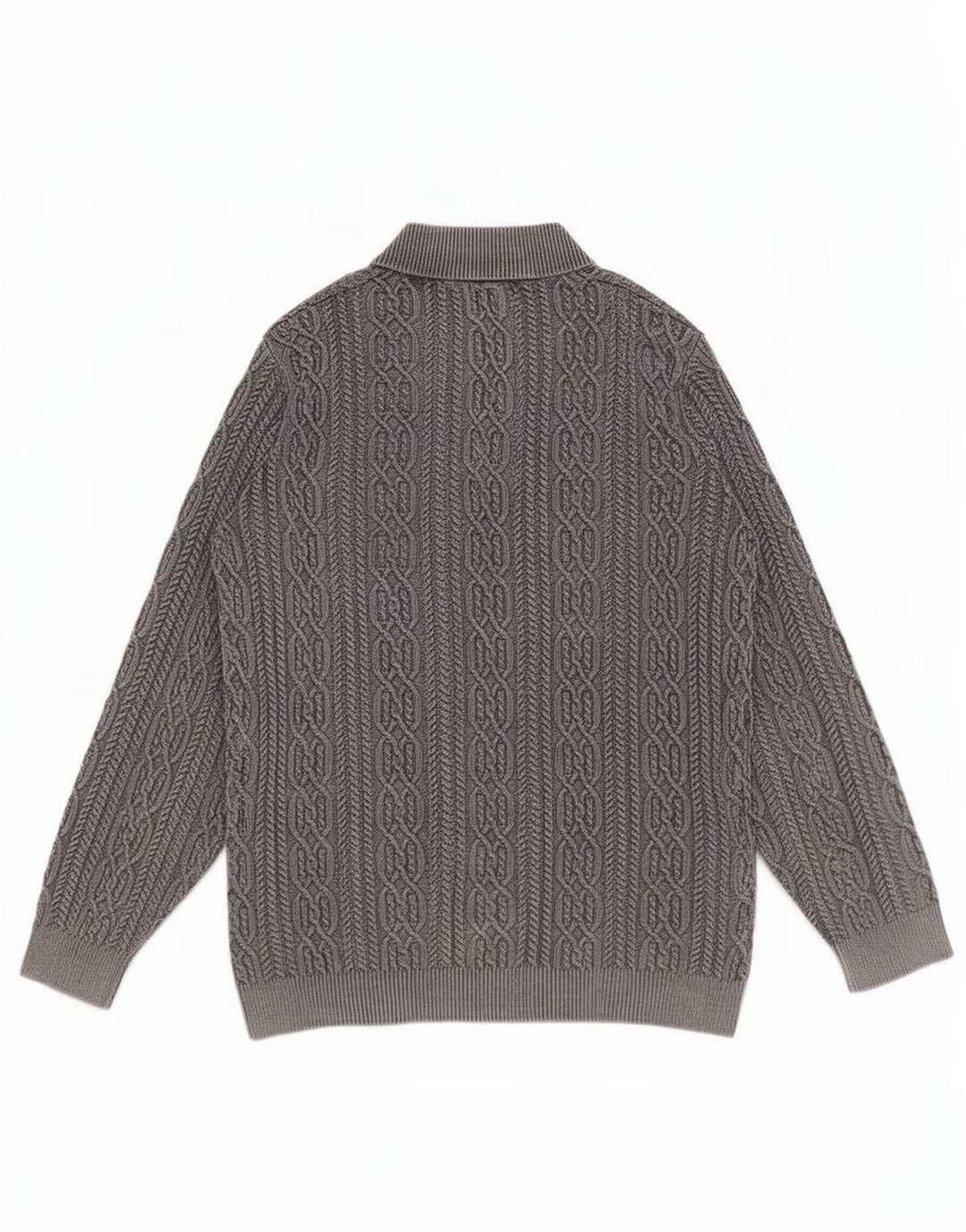 Joe Browns Herren-Pullover mit Knopfkragen, 2XL, graue Baumwolle