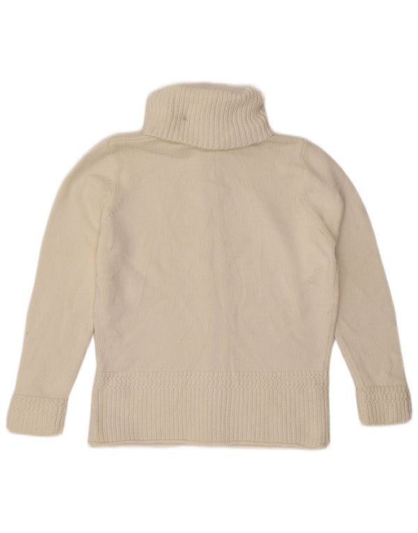 Marks & Spencer Damen-Cardigan mit durchgehendem Reißverschluss, UK 16, Größe L, weiße Baumwolle