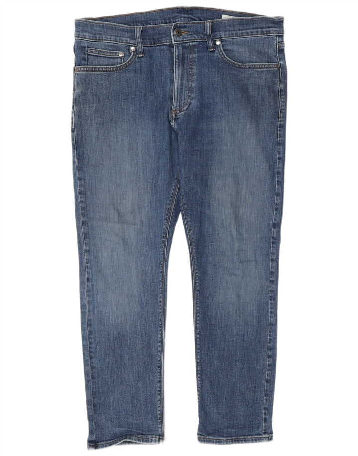 Marks & Spencer Herren Slim Jeans W34 L27 Blaue Baumwolle