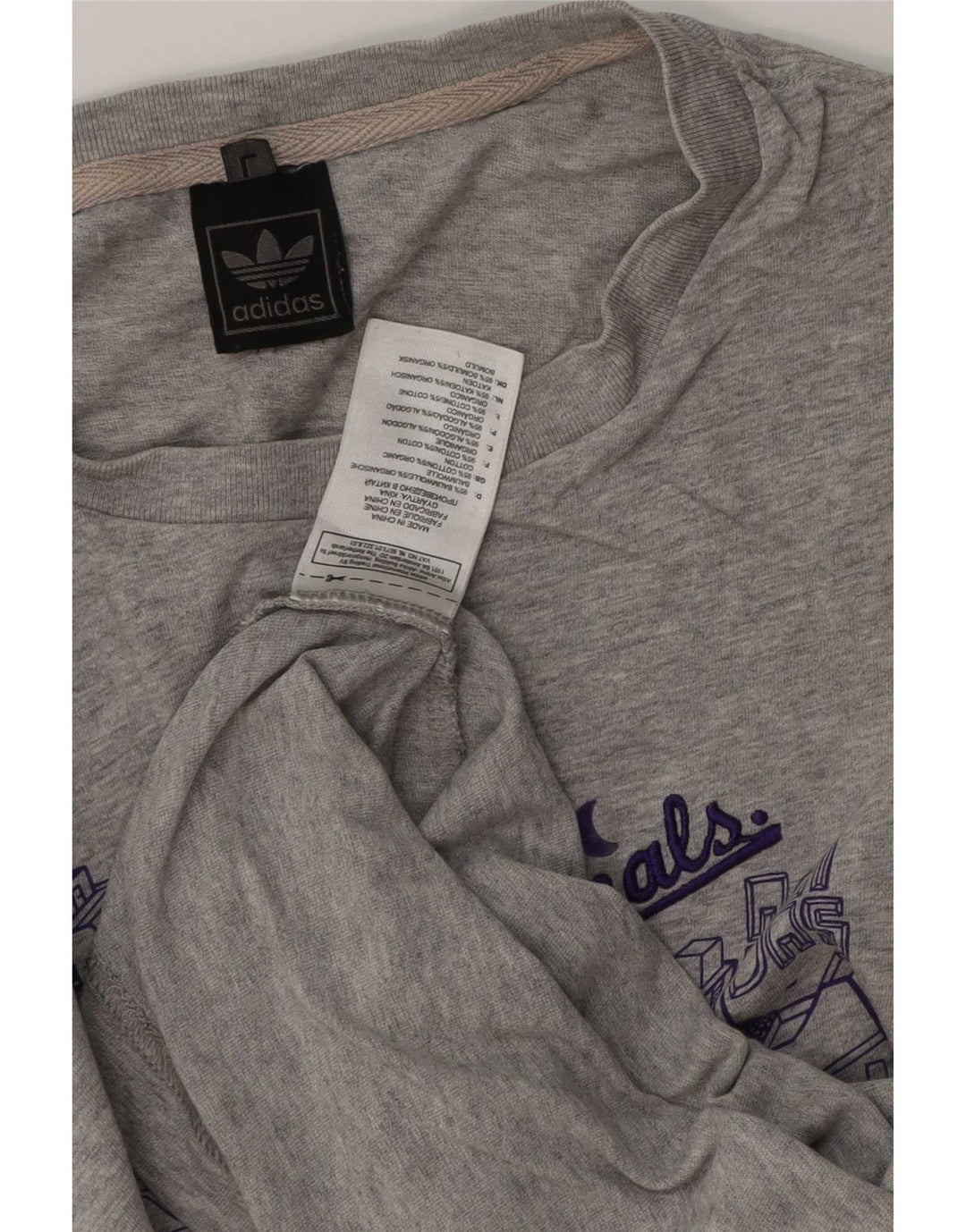 Adidas Herren Grafik T-Shirt Top Large Grau Baumwolle