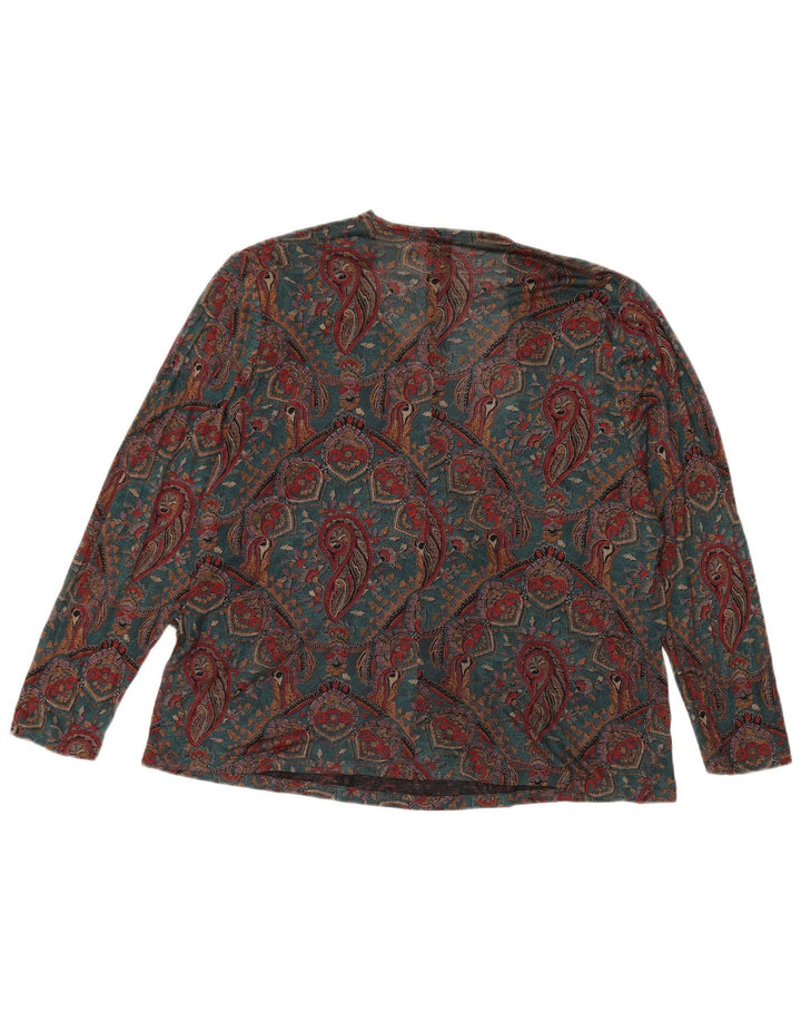 Vintage Damen Bluse Top UK 14 Medium Mehrfarbig Paisley