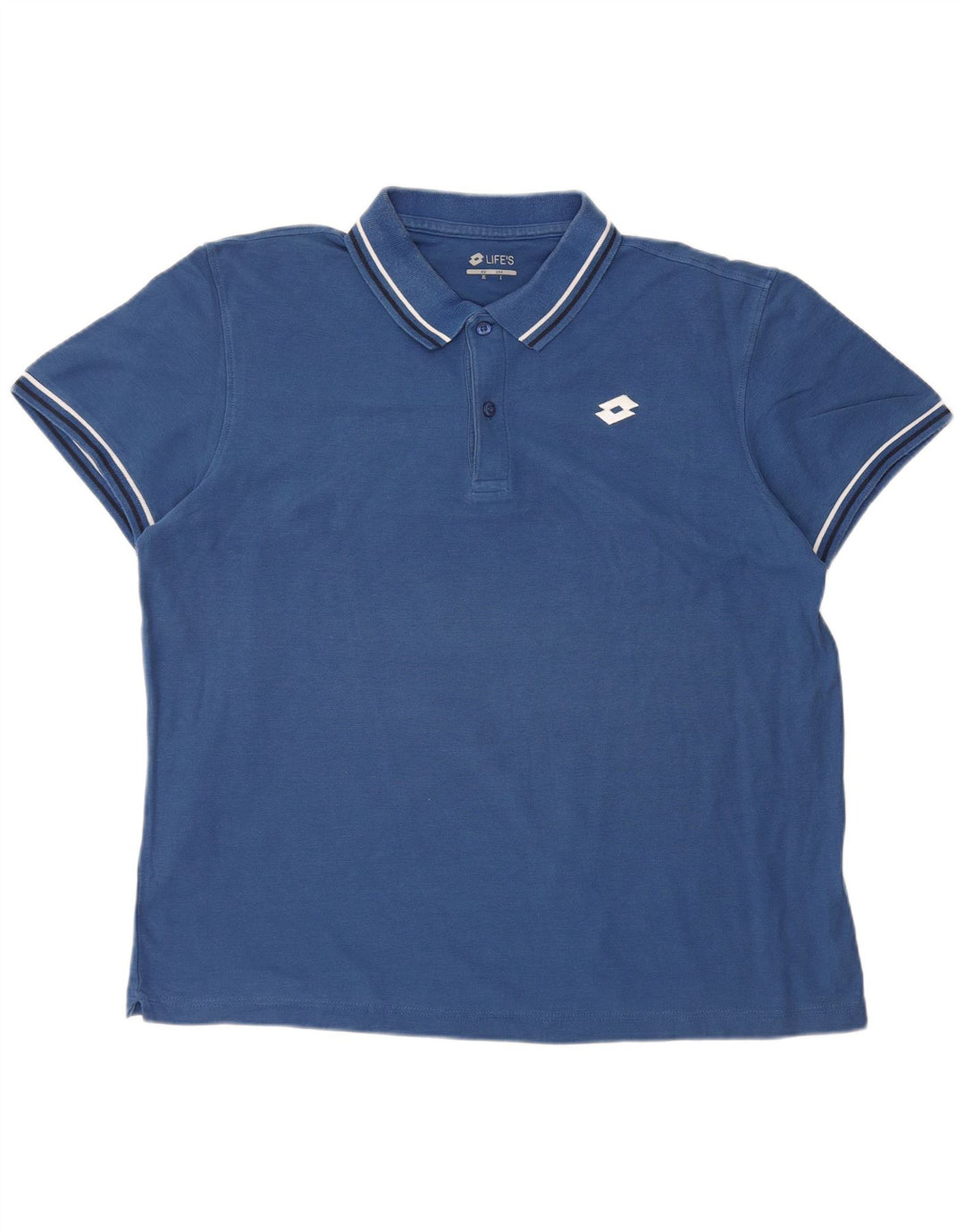 LOTTO Herren-Poloshirt, groß, blaue Baumwolle