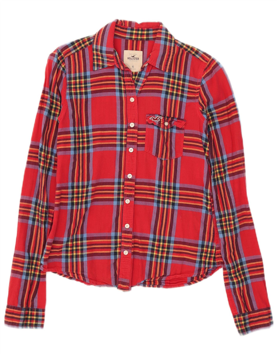 Hollister Damenhemd UK 6 XS Rot kariert