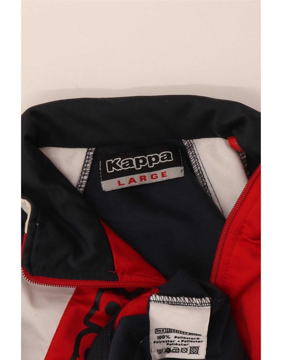 Kappa Damen-Trainingsanzugoberteil mit Grafik, UK 14, Größe L, Marineblau, Farbblock
