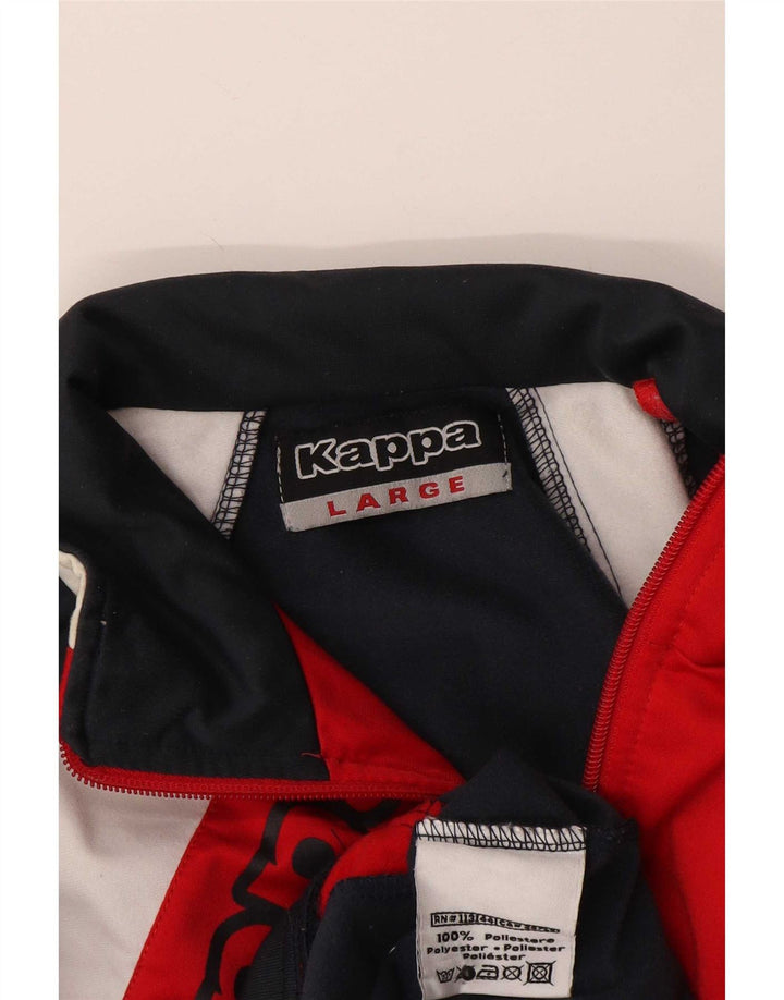 Kappa Damen-Trainingsanzugoberteil mit Grafik, UK 14, Größe L, Marineblau, Farbblock