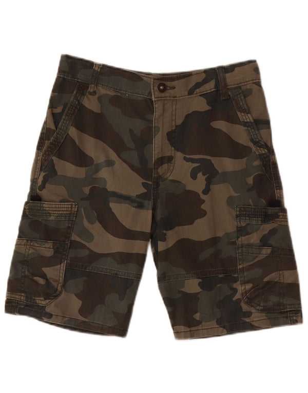 Wrangler Jungen-Cargoshorts, 13–14 Jahre, W26, grüne Camouflage-Baumwolle