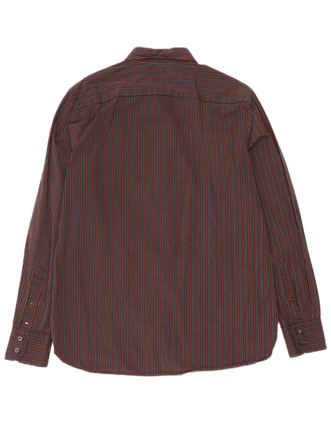 TOMMY HILFIGER Herrenhemd mittelschwarz gestreift aus Baumwolle