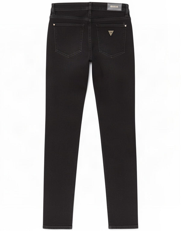 Guess Womens Sexy Curve Mid Rise Skinny Jeans W28 L29 Black Cotton